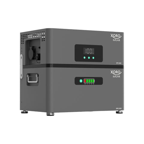 XORO SOLAR ATLAS – AC-gekoppeltes Energiespeichersystem 2,4–7,2 kWh, erweiterbar bis 12 kWh, mit Notstrom, App & optional Shelly Pro 3EM