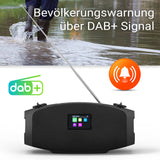 XORO DAB 800 – Robustes Outdoor Radio mit DAB+/FM, Bluetooth 5.0, USB & AUX, 2x 10W Lautsprecher, Favoritenspeicher, Wecker & bis zu 12 Std. Akkulaufzeit – Perfekt für Garten, Werkstatt & Camping