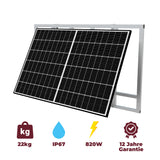 Balkonkraftwerk mit 1x410W Solarmodule der Marke Sunova Solar SS-410-54MDH, 800W Wechselrichter APsystems EZ1-M, 5m Schutzkontaktkabel, 2 x 2m DC Kabel, ohne Halterung