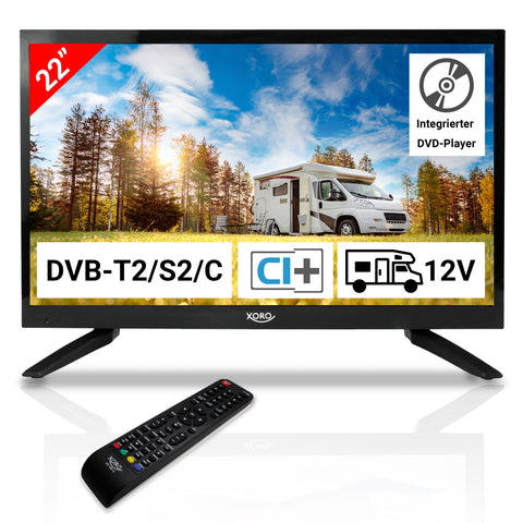 XORO HTC 2249 21.5" Full HD TV mit integr. DVD Player und Triple Tuner & CI+ Schacht