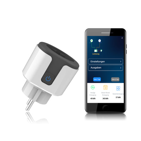 Smart Plug XORO SOLAR SPP 16A1 für Innenräume, zur Überwachung des Stromverbrauchs und automatischer Energiezuteilung, WLAN 2,4 GHz, max. 16A, Android und iOS APP Anbindung