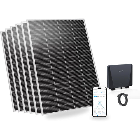 SUNSHARE Ray Lite Basic Kit 1200 W Balkonkraftwerk – 6×200 W N-TOPCon Solarmodule, Smart Mikro-Wechselrichter, Plug & Play