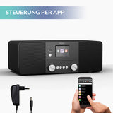 XORO HMT 620 Internetradio mit CD-Player, DAB/DAB+/FM Radio, WLAN, Bluetooth, Spotify Connect, MP3 USB Player, Netzwerkstreaming, AUX IN, 2 x 10 Watt Lautsprecher (Stereo), externe Antenne F-Anschluß
