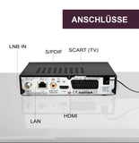 XORO HRS 8659 DVB-S2 receiver (LAN, HDMI, USB 2.0) black