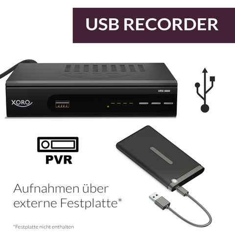 XORO HRS 8660 HD Satellitenreceiver (DVB-S2), PVR Ready