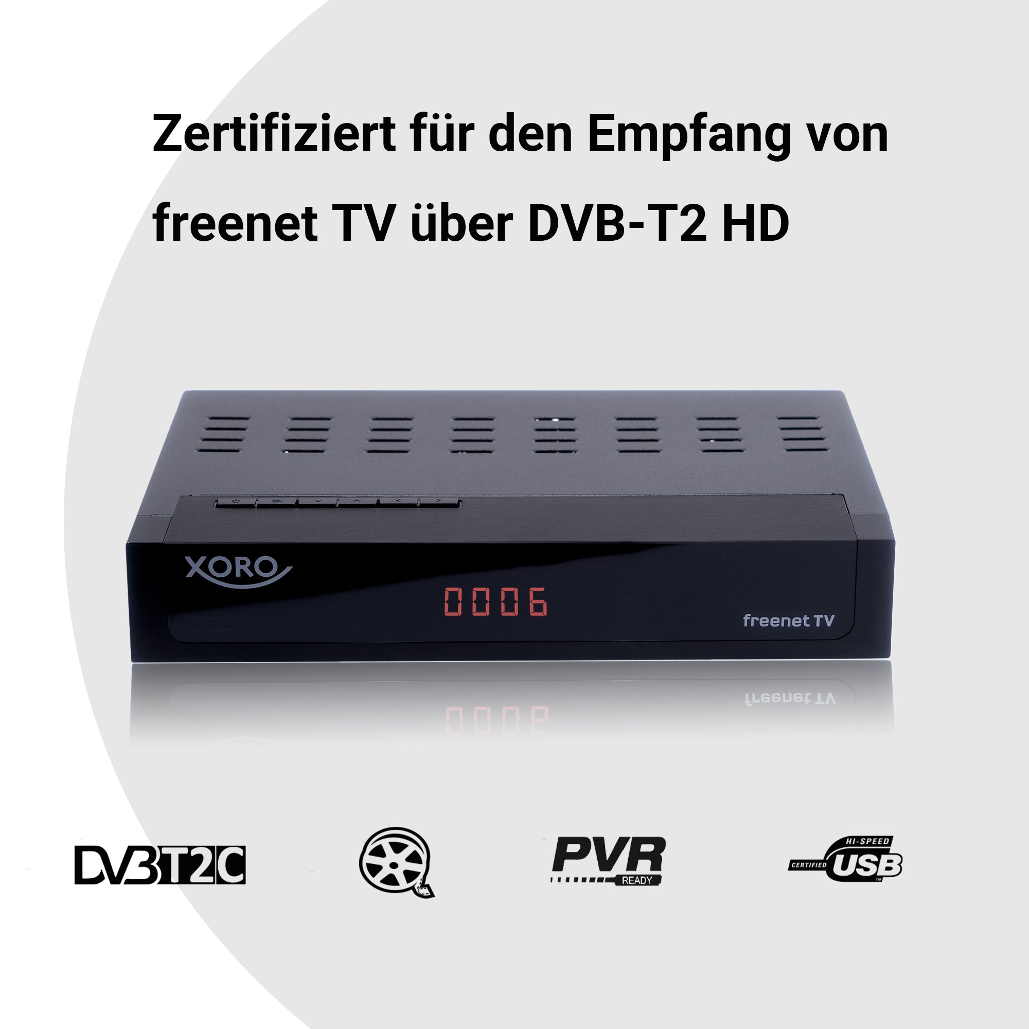 XORO HRT 8770 TWIN DVB-T2 receiver (HDTV, freenet TV, PVR, 1xUSB) black