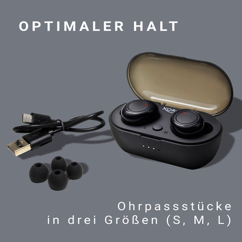 XORO KHB 25 Kabelloser In-Ear-Kopfhörer mit integriertem Akku und separater Ladebox