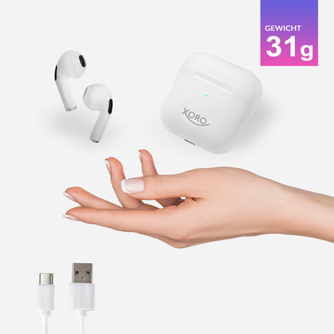 XORO KHB 30 Kabelloser In-Ear-Kopfhörer mit integriertem Akku und separater Ladebox