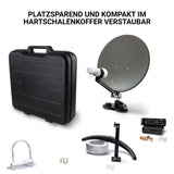XORO MCA 38 HD Set 38.5 cm Camping Satellitenantenne inkl. DVB-S2 Receiver