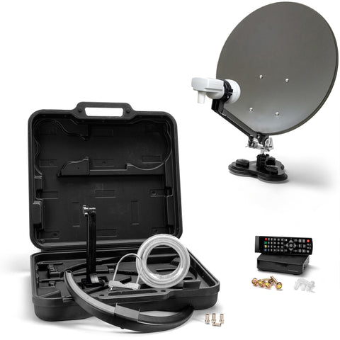 XORO MCA 38 HD Set 38.5 cm Camping Satellitenantenne inkl. DVB-S2 Receiver