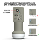 XORO SF 200 LNB: Leistungsstarkes Universal-LNB für zuverlässigen und gestochen scharfen Satellitenempfang