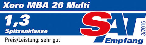 XORO MBA 26 Multi Output 39 cm Vollautomatische Satelliten-Antenne mit 3 Anschlüssen