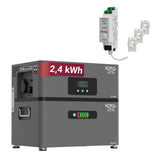 XORO SOLAR ATLAS – AC-gekoppeltes Energiespeichersystem 2,4–7,2 kWh, erweiterbar bis 12 kWh, mit Notstrom, App & optional Shelly Pro 3EM