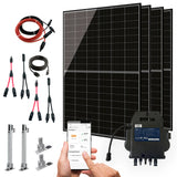 SUNOVA Balkonkraftwerk 1720W Komplettset – 4×430W bifaziale Glas-Glas Module, APsystems EZ1-M Wechselrichter & PVH 60 Halterung