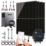 XORO SOLAR - Sunova Plug & Play Balkonkraftwerk 1720W mit 2016Wh Solarspeicher SPS 2155 – Update Oktober 2025, 5 m Schutzkontaktkabel & PVH 60 Halterung – Für Balkon, Terrasse & Garten