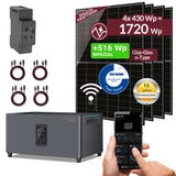 MARSTEK Balkonkraftwerk 1720W Komplettset mit Sunova 430W Modulen und Jupiter C Plus 2,56 kWh Solarspeicher