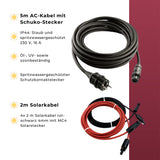 XORO SOLAR - Sunova Plug & Play Balkonkraftwerk 1720W mit 2016Wh Solarspeicher SPS 2155 – Update Oktober 2025, 5 m Schutzkontaktkabel & PVH 60 Halterung – Für Balkon, Terrasse & Garten