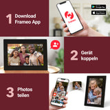 XORO CPF 10C1/C2 Digitaler Bilderrahmen 10.1 Zoll, mit WLAN, Frameo App und Touchdisplay