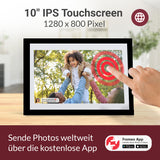 XORO CPF 10C1/C2 Digitaler Bilderrahmen 10.1 Zoll, mit WLAN, Frameo App und Touchdisplay