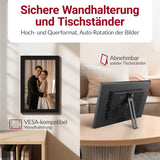 XORO CPF 10CF Digitaler WLAN Fotorahmen 10,1 Zoll mit Touchscreen & App-Steuerung