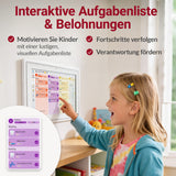 Interaktive Aufgabenliste für Kinder auf Smart Family Planner – Aufgaben verfolgen und Fortschritte sehen