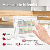 Übersichtlicher Familienkalender auf Touchdisplay – Termine, Aufgaben und Nachrichten auf einen Blick