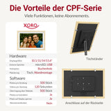 XORO CPF 10PF – Digitaler WLAN-Fotorahmen 10,1 Zoll Full HD mit Touch & App