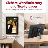 XORO CPF 11CF Digitaler WLAN Fotorahmen 11 Zoll mit Touchscreen & App-Steuerung