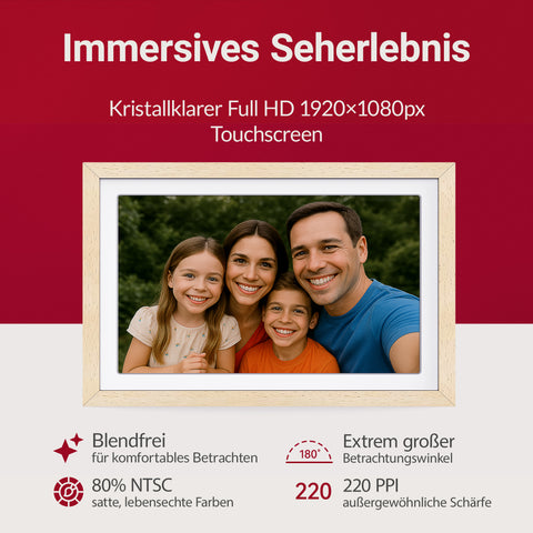 XORO CPF 11PF – WLAN-Digitaler Fotorahmen 11 Zoll Full HD mit Touch & App