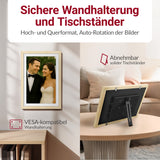 XORO CPF 11PF – WLAN-Digitaler Fotorahmen 11 Zoll Full HD mit Touch & App