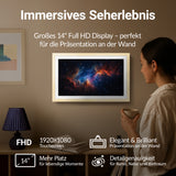 XORO CPF 14PF Digitaler WLAN Fotorahmen 14 Zoll Full HD mit Touchscreen & App-Steuerung