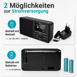 XORO DAB 142 DAB/DAB+/UKW Radioempfang & 2.4" Farbdisplay. Bluetooth Lautsprecher