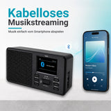 XORO DAB 142 DAB/DAB+/UKW Radioempfang & 2.4" Farbdisplay. Bluetooth Lautsprecher
