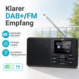 XORO DAB 142 DAB/DAB+/UKW Radioempfang & 2.4" Farbdisplay. Bluetooth Lautsprecher