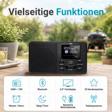 XORO DAB 142 DAB/DAB+/UKW Radioempfang & 2.4" Farbdisplay. Bluetooth Lautsprecher