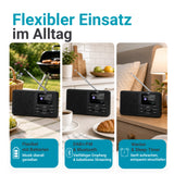 XORO DAB 142 DAB/DAB+/UKW Radioempfang & 2.4" Farbdisplay. Bluetooth Lautsprecher