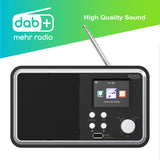 XORO DAB 300 IR Internetradio mit DAB+, UKW, WLAN & Bluetooth – vielseitiges Digitalradio mit Wecker und USB-Ladefunktion