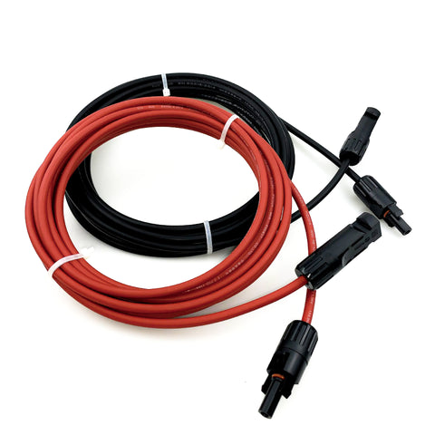 PS 20 PV-Solarkabel Set (1x rotes & 1x schwarzes Kabel, 2 Meter, 4mm²/1m)