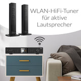XORO HFT 440 Pro WLAN-HiFi-Tuner zur Verbindung mit aktiven Lautsprechern