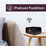 XORO HMT 425 Basic Digitales WLAN-Internetradio mit 2.8 Zoll Farbdisplay, USB und Wecker