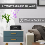 XORO HMT 425 Basic Digitales WLAN-Internetradio mit 2.8 Zoll Farbdisplay, USB und Wecker