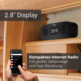 XORO HMT 425 Basic Digitales WLAN-Internetradio mit 2.8 Zoll Farbdisplay, USB und Wecker