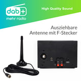 XORO HMT 500 PRO V2 - Mikro Stereoanlage (Internet-/DAB+/UKW-Radio, CD Player, Bluetooth, USB Mediaplayer, 2.4" Farbdisplay, Fernbedienung, 2 x 10W Lautsprecher