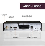 XORO HRS 8659 V2 HD DVB-S2 Satellitenreceiver mit HDMI, SCART, USB-Mediaplayer, Unicable 1+2 und 12V-Eingang