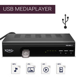 XORO HRS 8659 V2 HD DVB-S2 Satellitenreceiver mit HDMI, SCART, USB-Mediaplayer, Unicable 1+2 und 12V-Eingang
