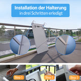SUNSHARE Universal Balkonhalterung für Ray Lite Panels – Neigungsverstellbare PV-Halterung aus Aluminium