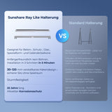 SUNSHARE Universal Balkonhalterung für Ray Lite Panels – Neigungsverstellbare PV-Halterung aus Aluminium