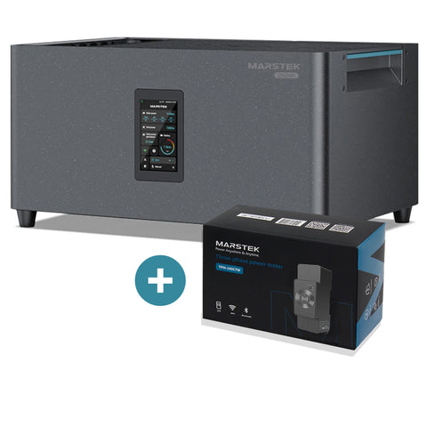 MARSTEK - Jupiter C Plus – 2,56 kWh Speicher für Balkonkraftwerke | All-in-One mit 2400 W PV-Eingang & 4 MPPT  | Plug & Play | Set mit Marstek CT002 Smart Meter