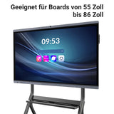 XORO Rollbar Ständer für interaktive Displays & MeetingPADs bis 86 Zoll