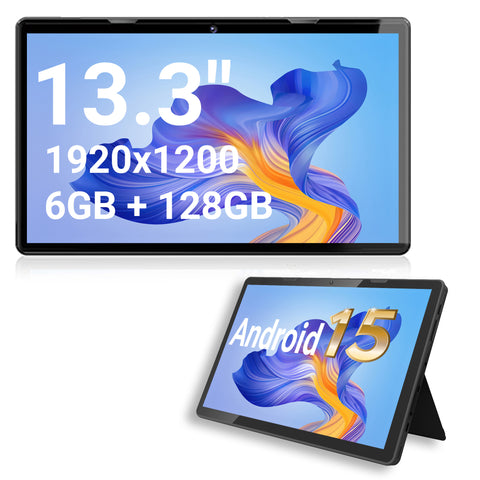 XORO MegaPAD 1333 Pro 2 – 13,3" Full HD Android 15 Tablet mit 128 GB, 6 GB RAM & VESA-Montage